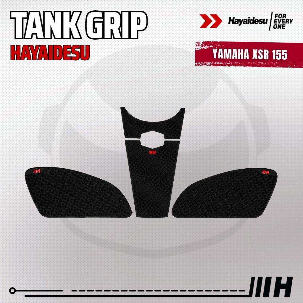 Hayaidesu Tank Pad & Tank Grip Yamaha XSR 155 - Piranha Skin Motive
