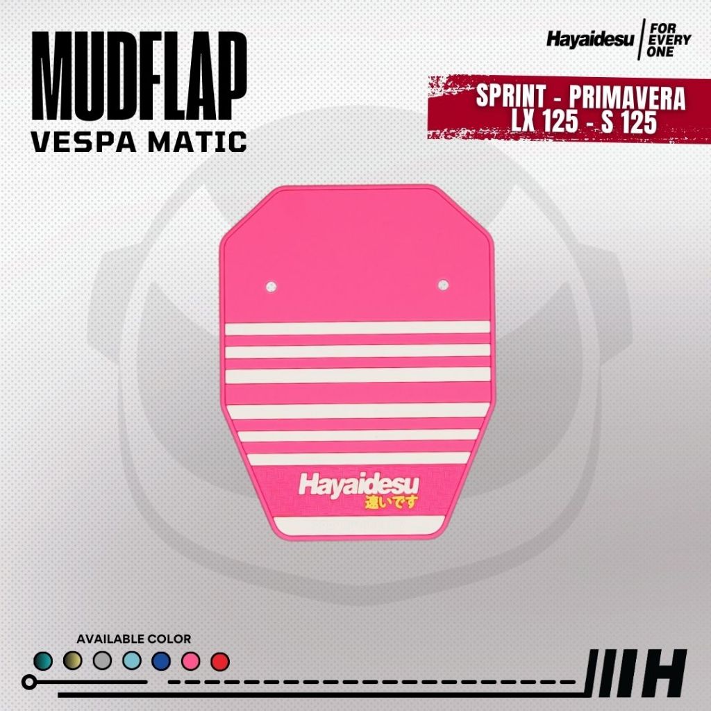 Hayaidesu Mudflap Vespa Matic Sprint, Primavera, LX 125, S 125 Penahan Lumpur - Premium Quality