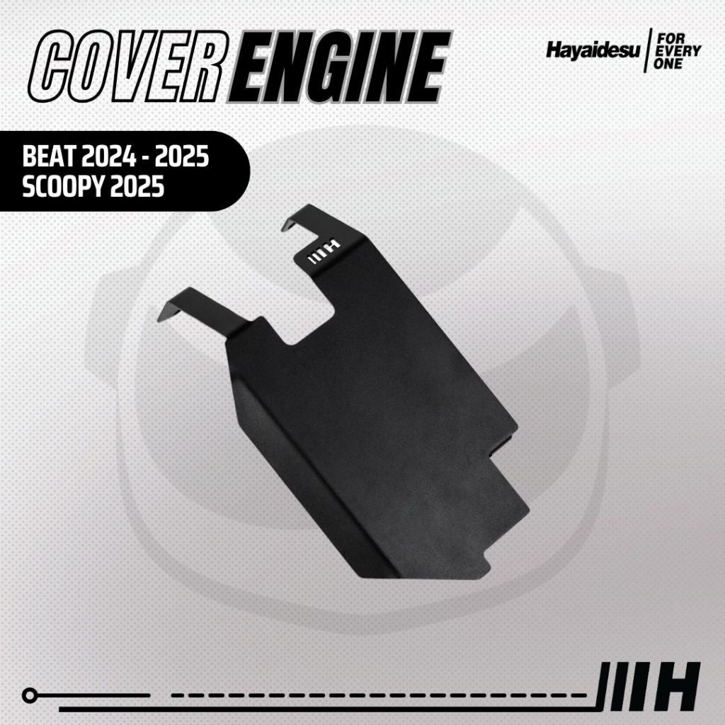 Hayaidesu ENGINE COVER Pelindung Bawah Mesin Motor Honda BEAT (2024 - 2025), SCOOPY 2025