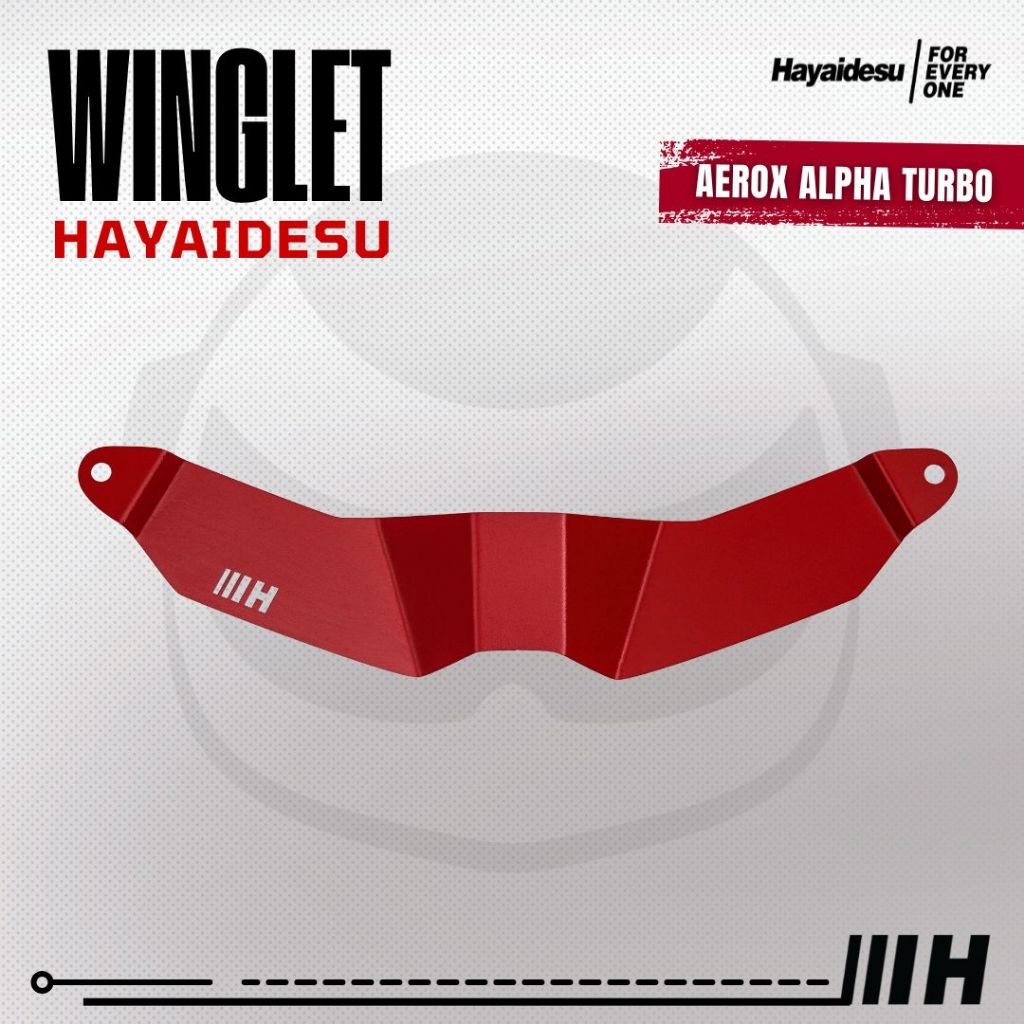 Hayaidesu Winglet Bawah Aerox ALPHA (Turbo/Standard/Cybercity) - Steel Material High Quality