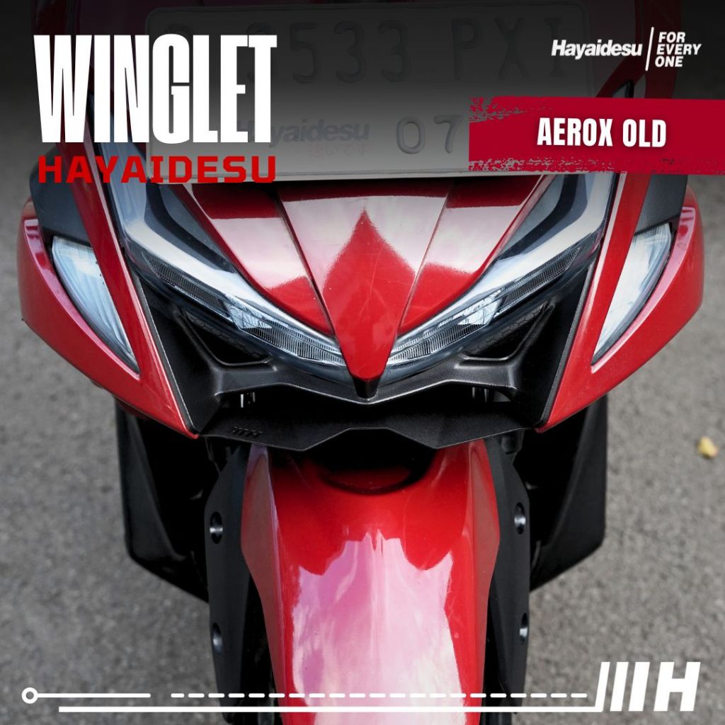 Hayaidesu Winglet Bawah Aerox OLD (2016-2020) - Steel Material Sporty Look High Quality