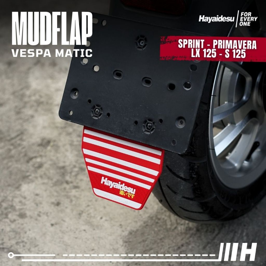 Hayaidesu Mudflap Vespa Matic Sprint, Primavera, LX 125, S 125 Penahan Lumpur - Premium Quality