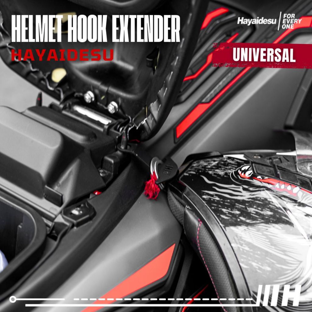 Hayaidesu Helmet Hook Extender Gantungan Pengait Helm Jok Motor Universal