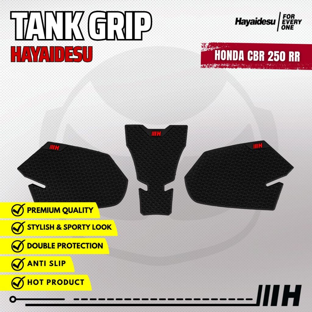 Hayaidesu Tank Pad & Tank Grip Honda CBR 250RR - Piranha Skin Motive