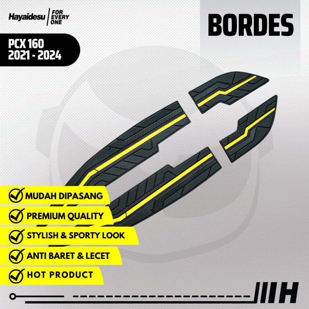 Hayaidesu Floor Step Boardrest Karpet Motor PCX 160 (2021-2024) Bordes -  Premium Quality