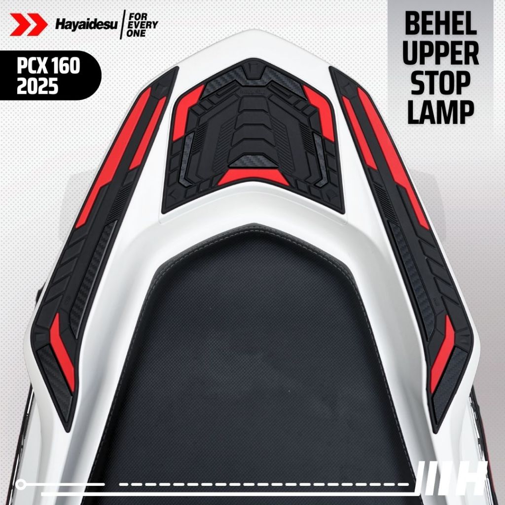 Hayaidesu Honda PCX 160 2025 (CBS/ABS/RoadSync) Body Protector Upper Stop Lamp & Behel Cover