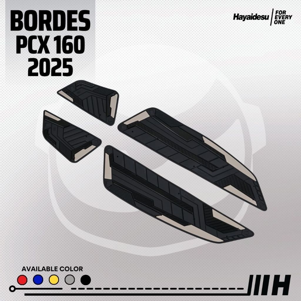 Hayaidesu Floor Step Boardrest Karpet Motor Honda PCX 160 2025 (CBS/ABS/RoadSync) Bordes - Premium