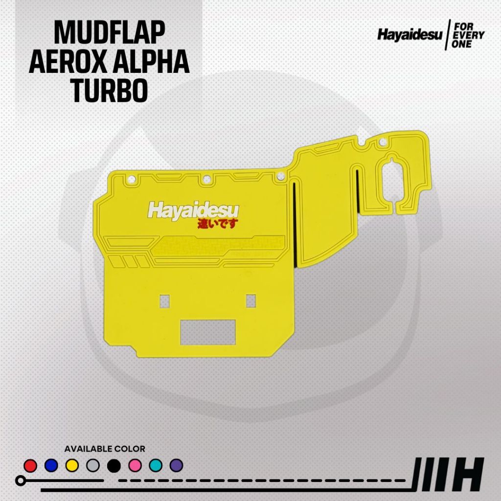 Hayaidesu Mudflap Yamaha AEROX ALPHA TURBO Penahan Lumpur - Premium Quality