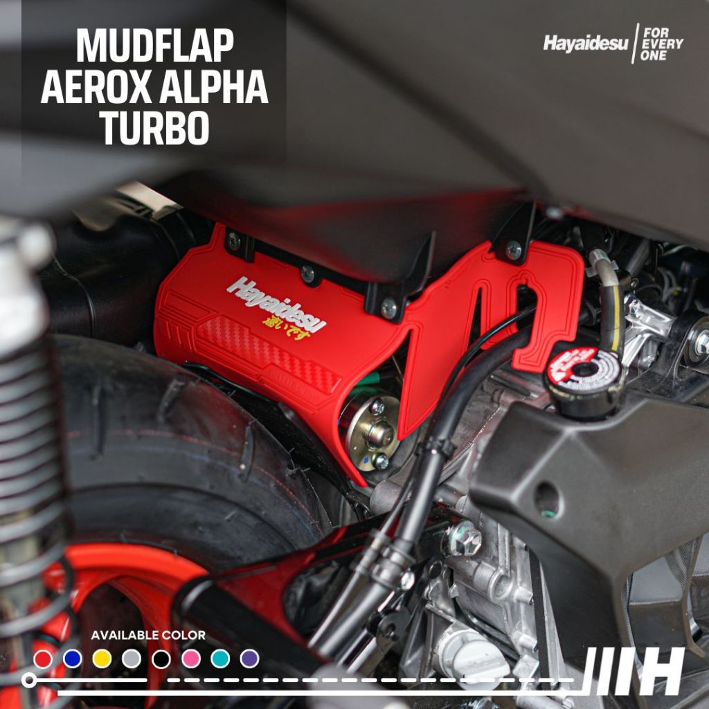 Hayaidesu Mudflap Yamaha AEROX ALPHA TURBO Penahan Lumpur - Premium Quality