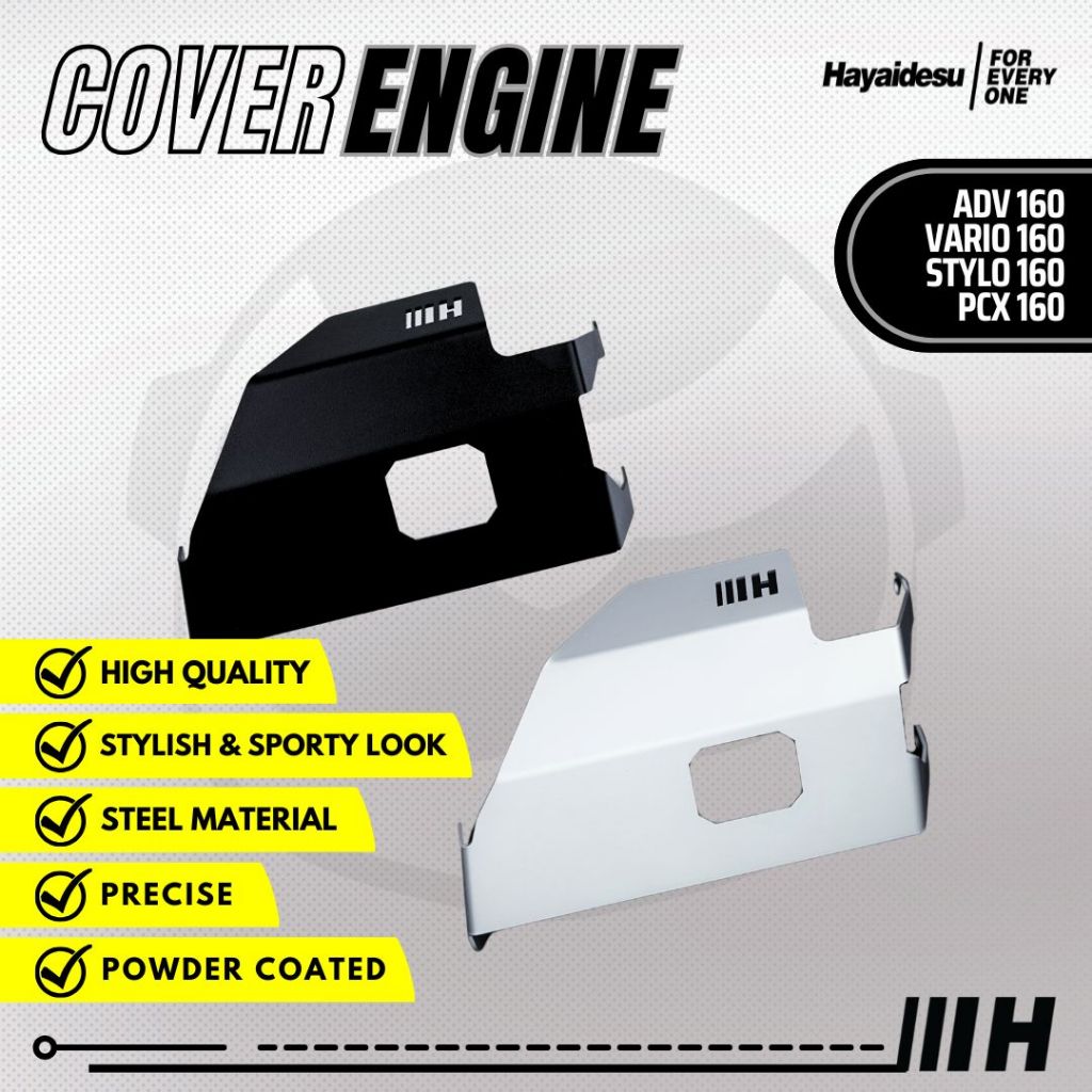 Hayaidesu ENGINE COVER Pelindung Bawah Mesin Motor Honda VARIO 160, ADV160, STYLO, PCX 160