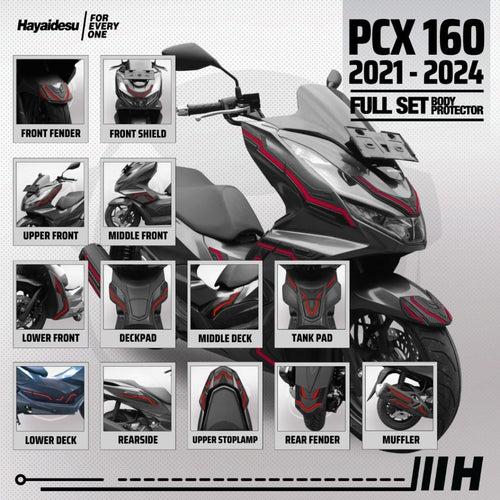 Hayaidesu Body Protector PCX 160 (2021-2024) Full Set Cover