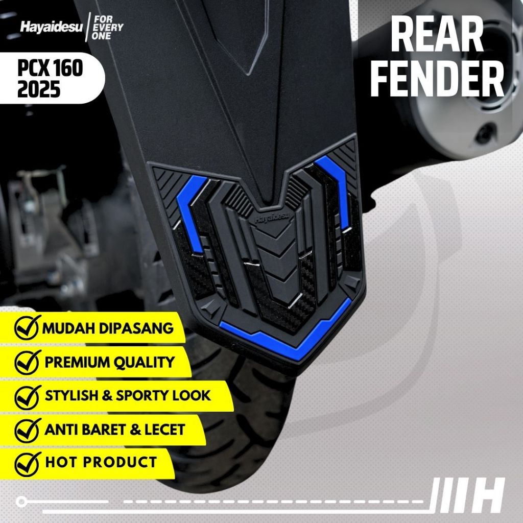 Hayaidesu Honda PCX 160 2025 (CBS/ABS/RoadSync) Body Protector Rear Fender Cover