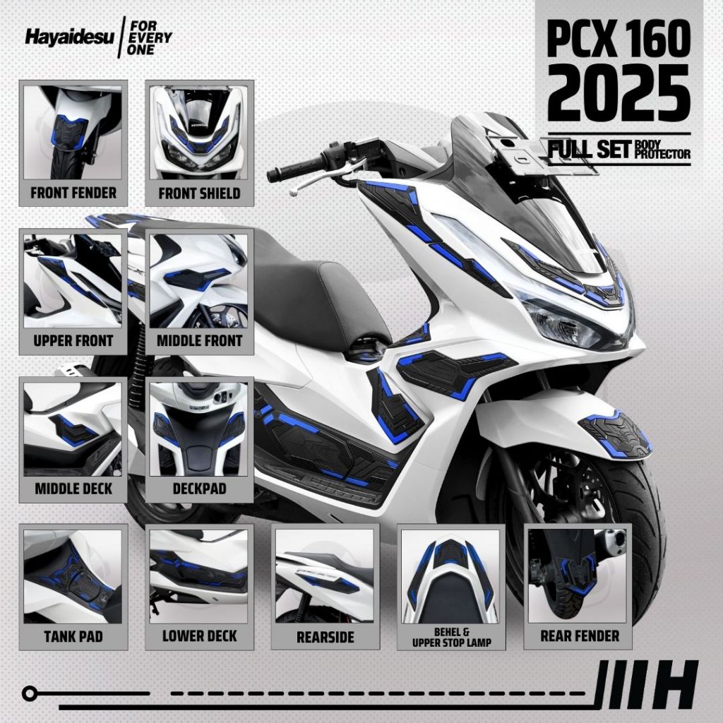 Hayaidesu PCX 160 2025 (CBS/ABS/RoadSync) Paket FULL SET Body Protector Cover
