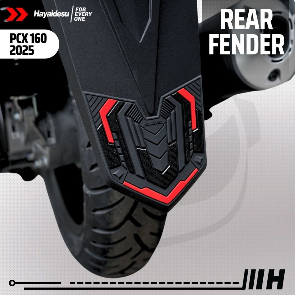 Hayaidesu Honda PCX 160 2025 (CBS/ABS/RoadSync) Body Protector Rear Fender Cover
