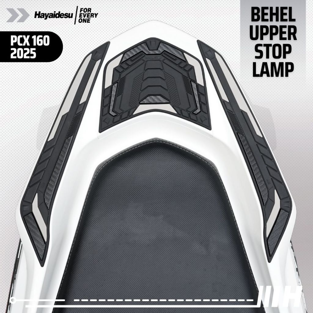 Hayaidesu Honda PCX 160 2025 (CBS/ABS/RoadSync) Body Protector Upper Stop Lamp & Behel Cover