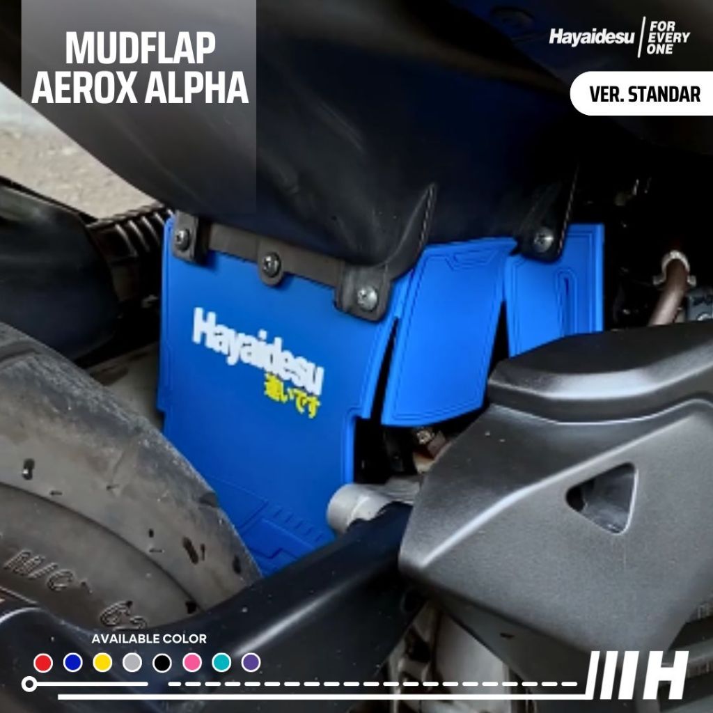 Hayaidesu Mudflap Penahan Lumpur AEROX Alpha (Standard & Cyber City) - Premium Quality