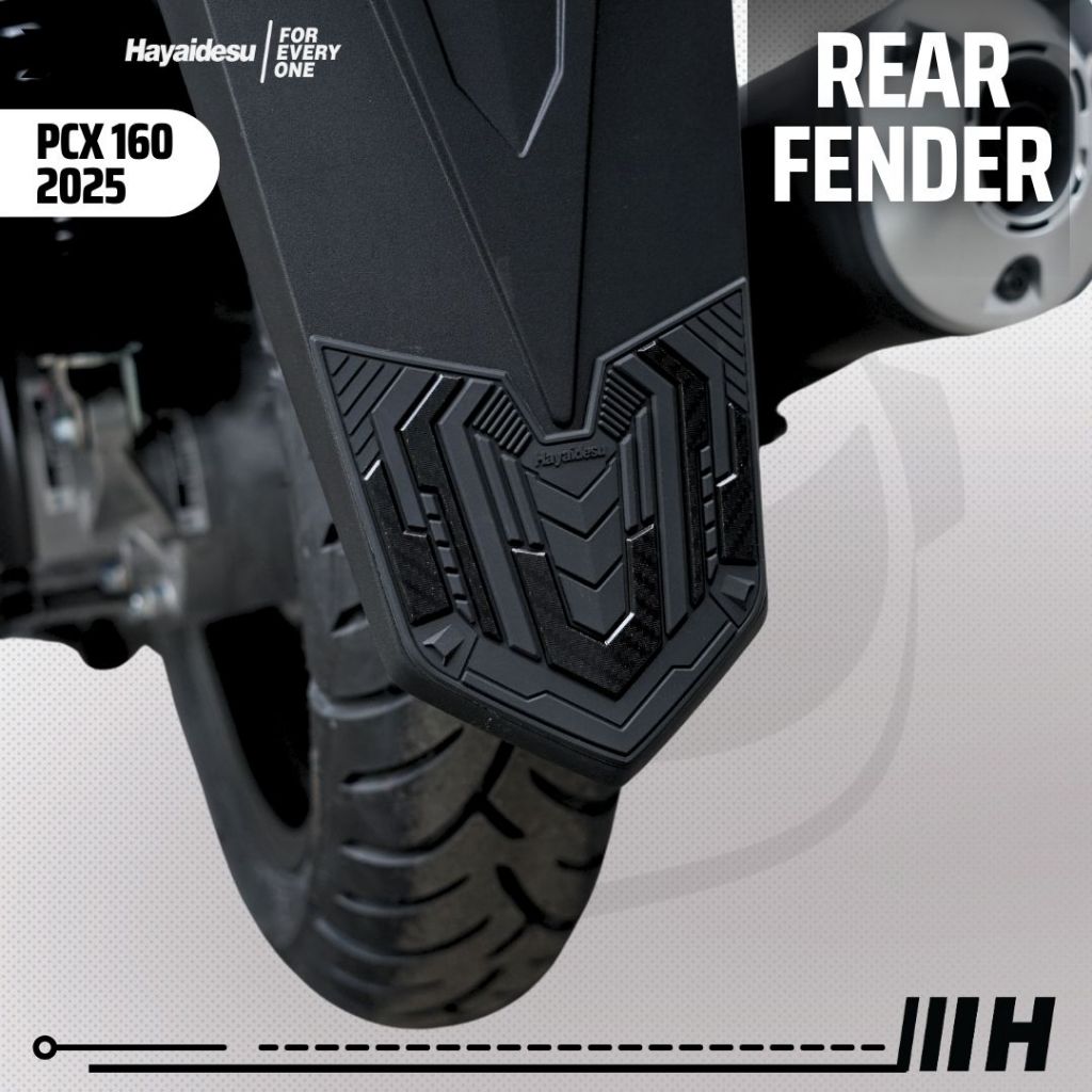 Hayaidesu Honda PCX 160 2025 (CBS/ABS/RoadSync) Body Protector Rear Fender Cover