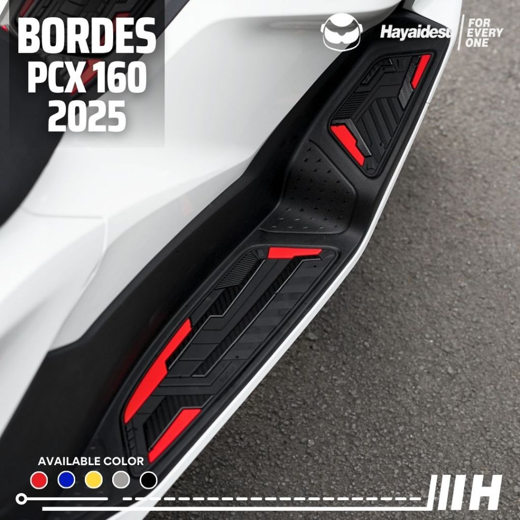 Hayaidesu Floor Step Boardrest Karpet Motor Honda PCX 160 2025 (CBS/ABS/RoadSync) Bordes - Premium