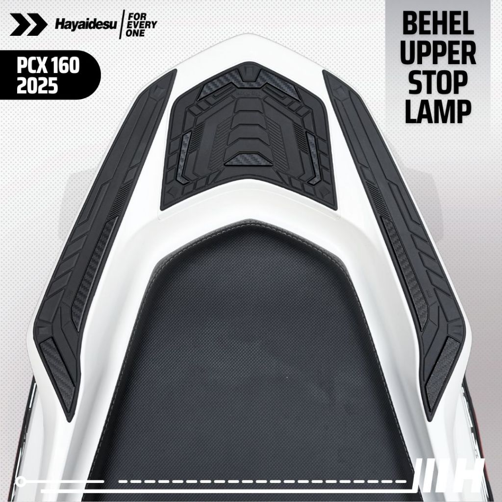 Hayaidesu Honda PCX 160 2025 (CBS/ABS/RoadSync) Body Protector Upper Stop Lamp & Behel Cover