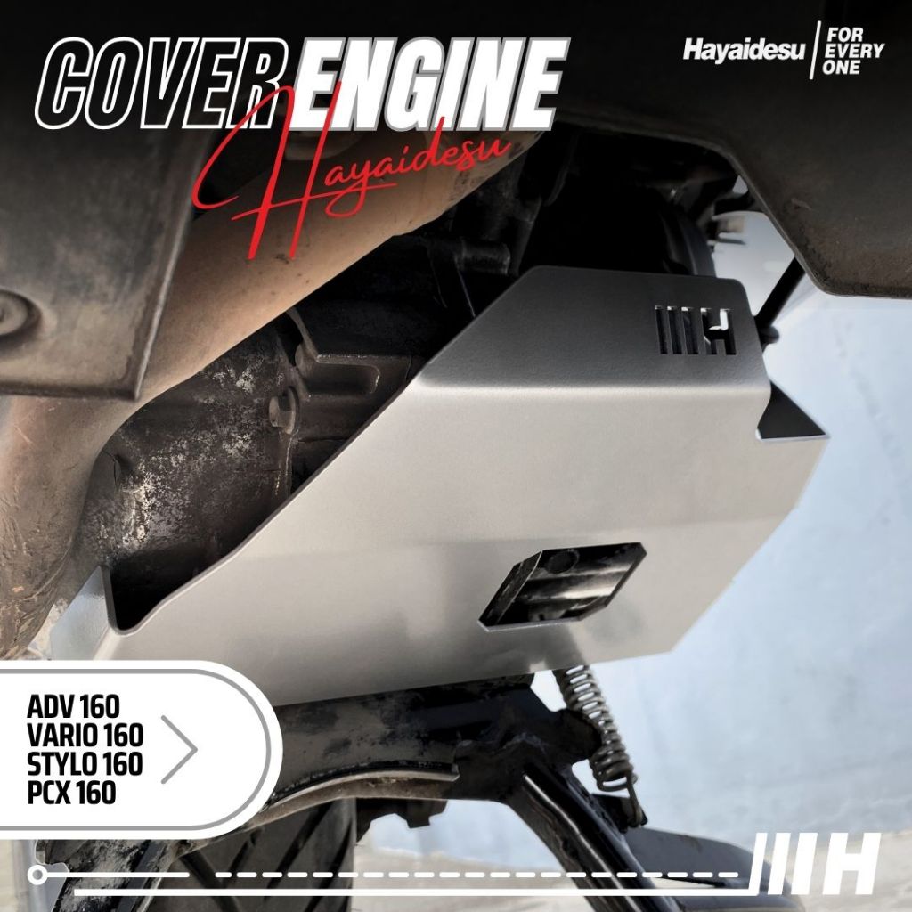 Hayaidesu ENGINE COVER Pelindung Bawah Mesin Motor Honda VARIO 160, ADV160, STYLO, PCX 160