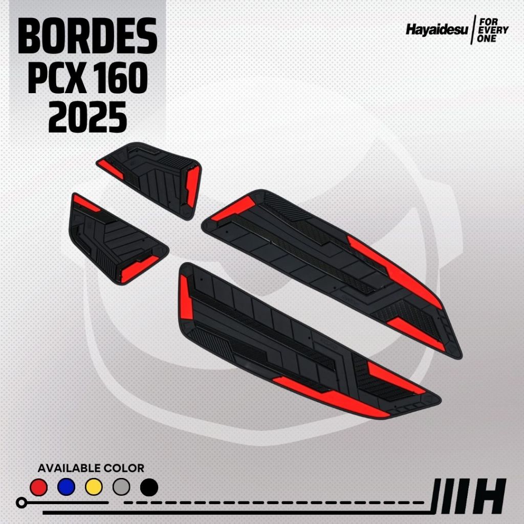 Hayaidesu Floor Step Boardrest Karpet Motor Honda PCX 160 2025 (CBS/ABS/RoadSync) Bordes - Premium