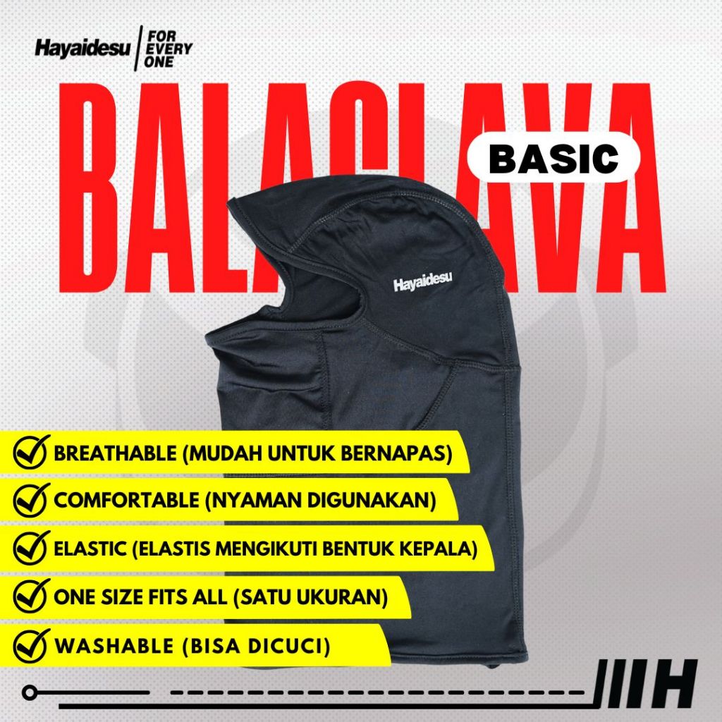 Hayaidesu Balaclava Basic - Masker Outdoor Full Face
