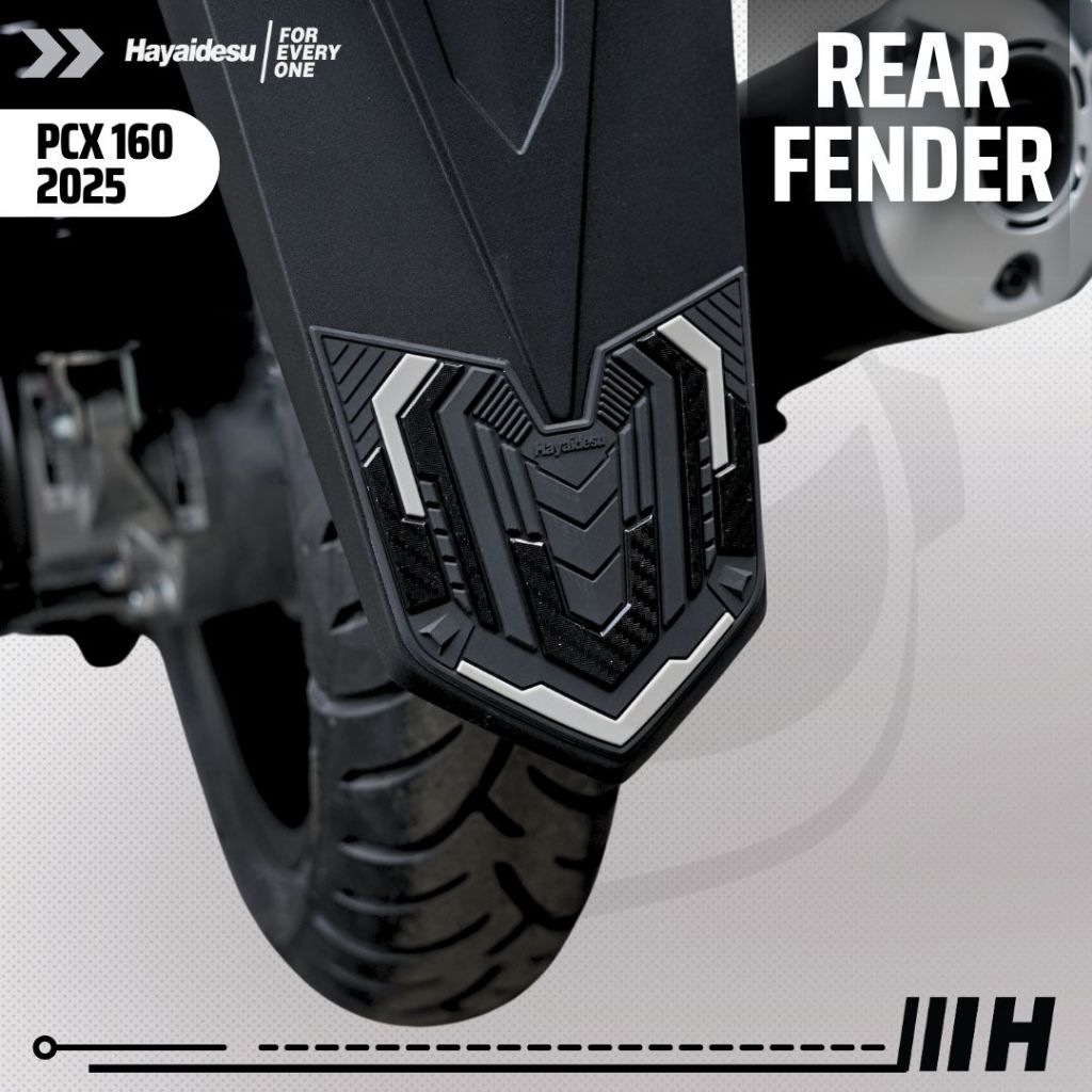 Hayaidesu Honda PCX 160 2025 (CBS/ABS/RoadSync) Body Protector Rear Fender Cover