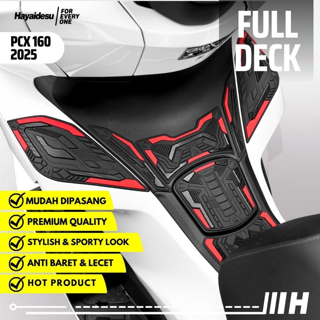Hayaidesu Honda PCX 160 2025 (CBS/ABS/RoadSync) Paket Full Deck Body Protector Cover