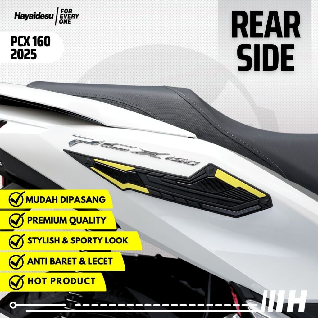 Hayaidesu Honda PCX 160 2025 (CBS/ABS/RoadSync) Body Protector Rear Side Cover