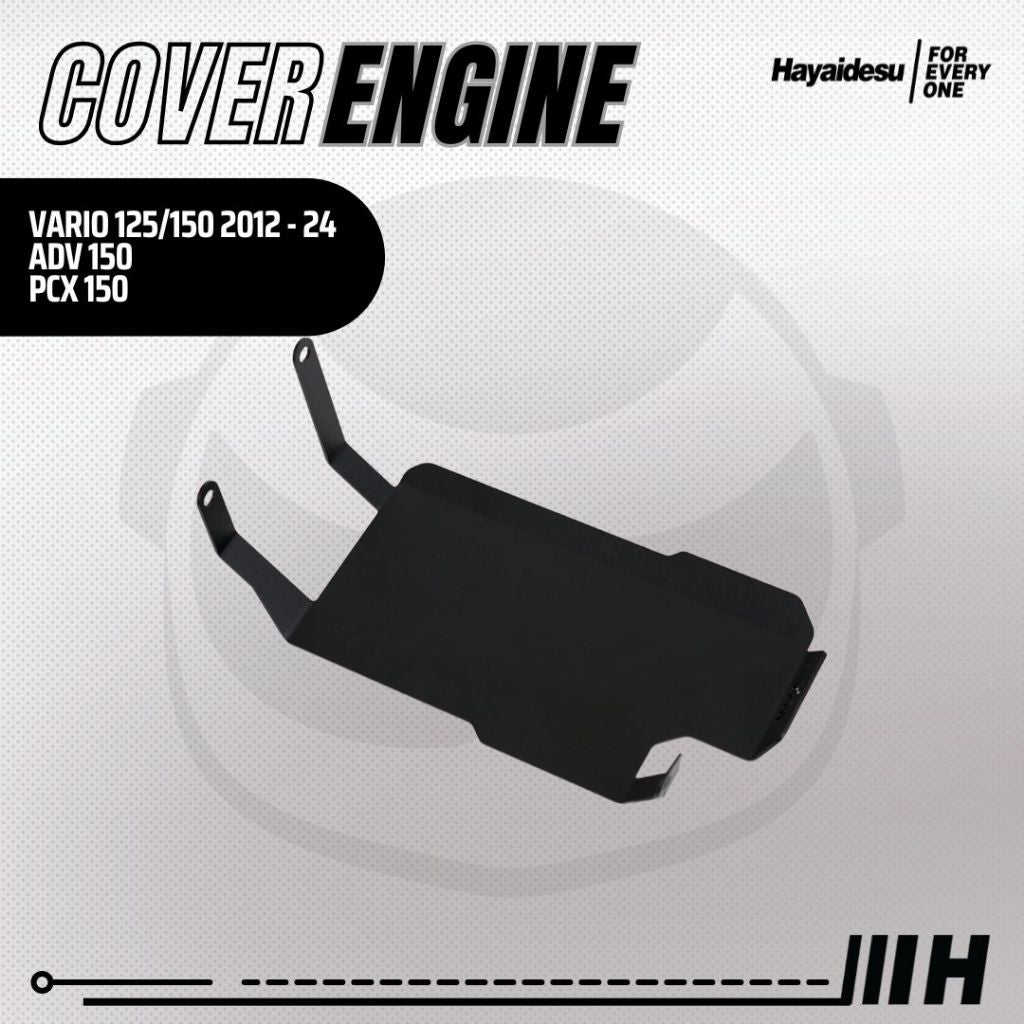 Hayaidesu ENGINE COVER Pelindung Bawah Mesin Motor Honda ADV 150, PCX 150 & VARIO 125/150 (2015-2025)