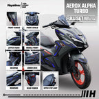 Hayaidesu Yamaha AEROX ALPHA (Standard/Cyber City/Turbo) Paket FULL SET Body Protector Cover