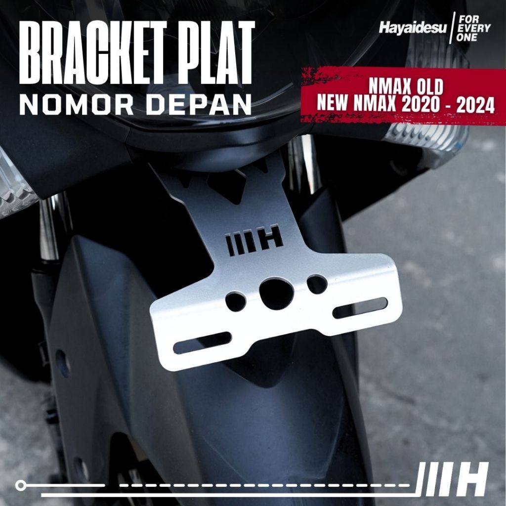 Hayaidesu Bracket Plate Number Depan Yamaha NMAX OLD & New NMAX - Dudukan Plat Nomor Depan