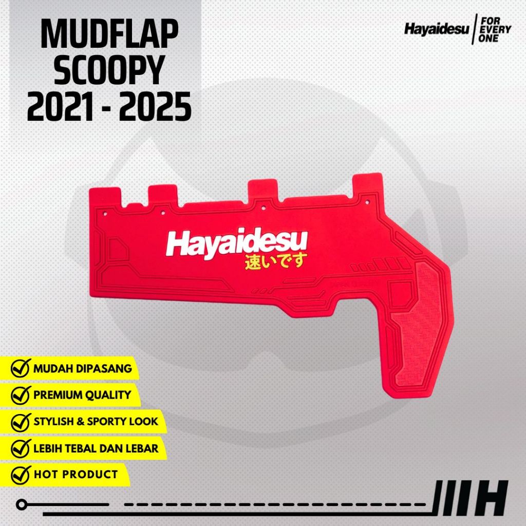 Hayaidesu Mud Flap New SCOOPY (2021-2025) Penahan Lumpur - Premium