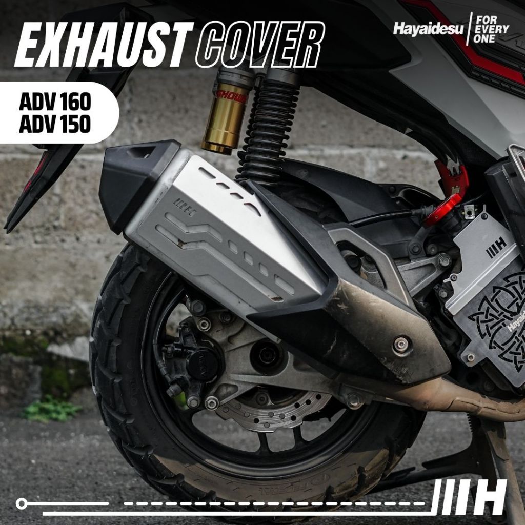 Hayaidesu Exhaust Cover ADV 150 & ADV 160 Tameng Pelindung Knalpot Motor Honda ADV