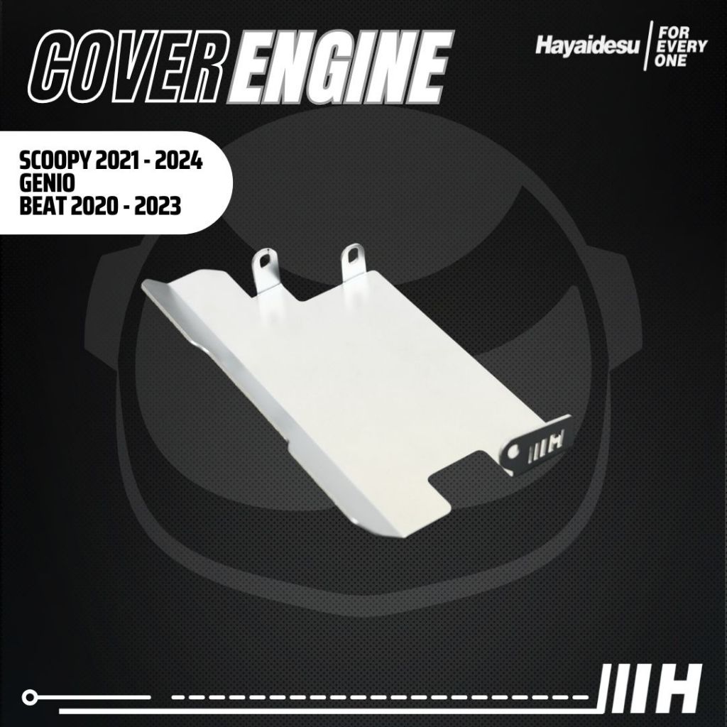 Hayaidesu ENGINE COVER Pelindung Bawah Mesin Motor Honda GENIO, BEAT (2020-2023) & SCOOPY (2021-2024)