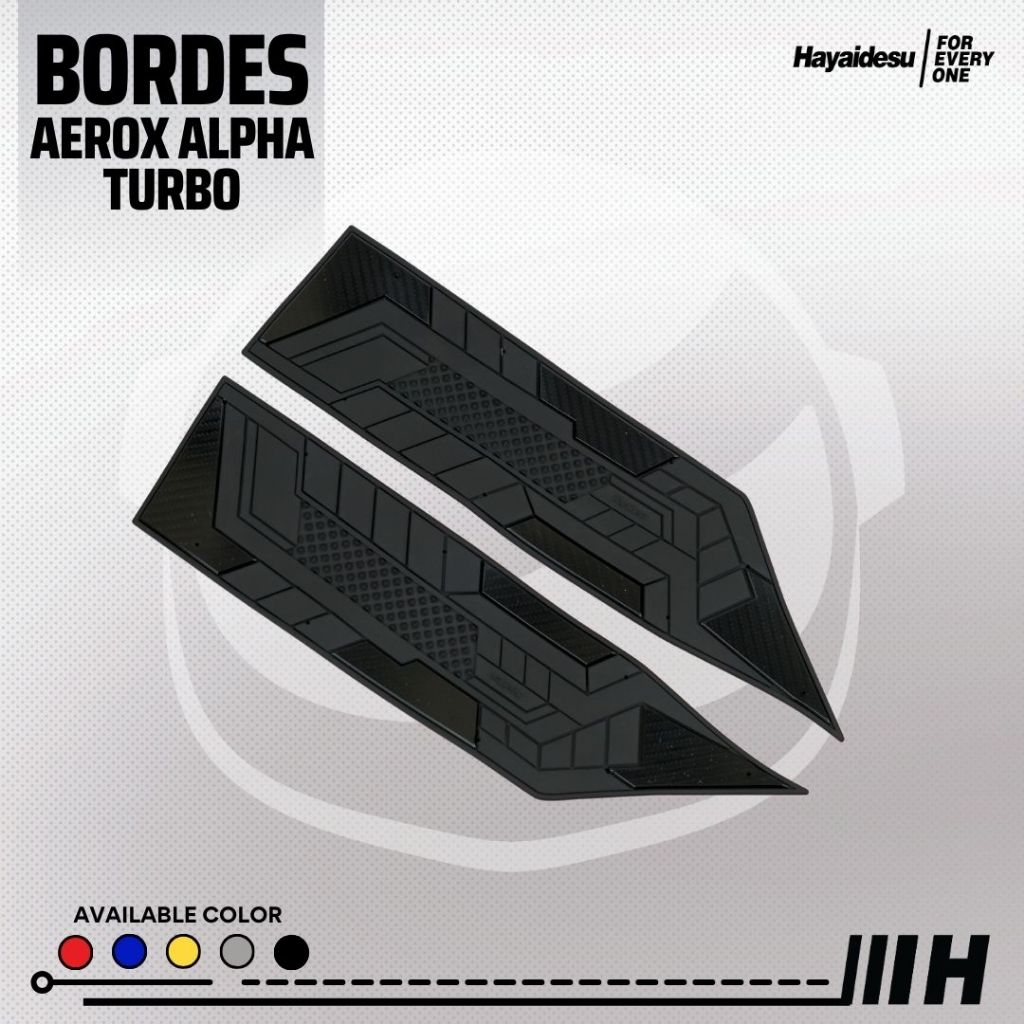 Hayaidesu Floor Step Boardrest Karpet Motor Yamaha AEROX ALPHA TURBO Bordes - Premium