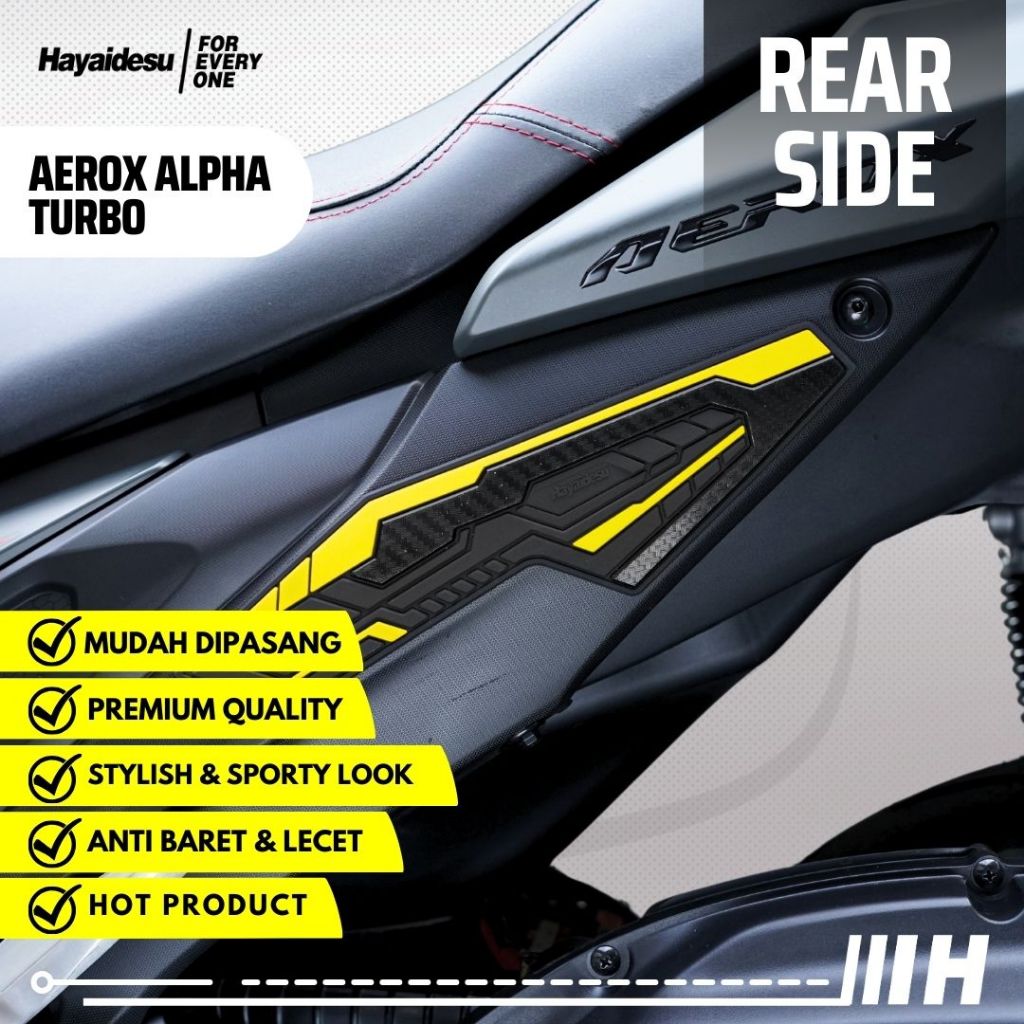 Hayaidesu Yamaha AEROX ALPHA (Standard/Cyber City/Turbo) Body Protector REAR SIDE Cover