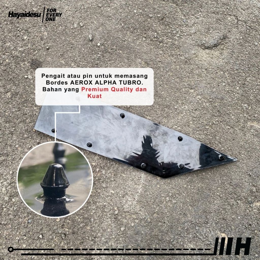 Hayaidesu Floor Step Boardrest Karpet Motor Yamaha AEROX ALPHA TURBO Bordes - Premium