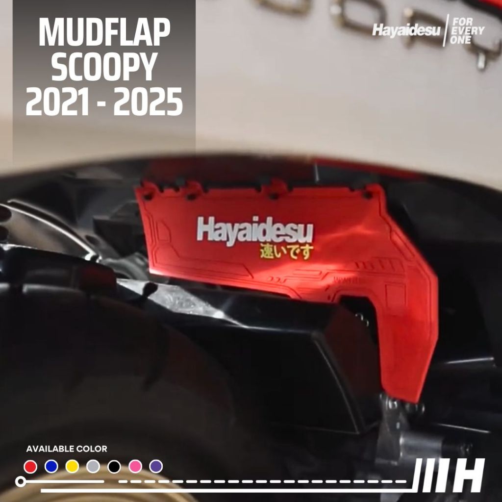 Hayaidesu Mud Flap New SCOOPY (2021-2025) Penahan Lumpur - Premium