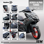 Hayaidesu Yamaha AEROX ALPHA (Standard/Cyber City/Turbo) Paket FULL SET Body Protector Cover