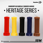 Hayaidesu x Smoked Garage Hand Grip HERITAGE Series (Ujung Tertutup) Vespa Classic/Manual Handgrip