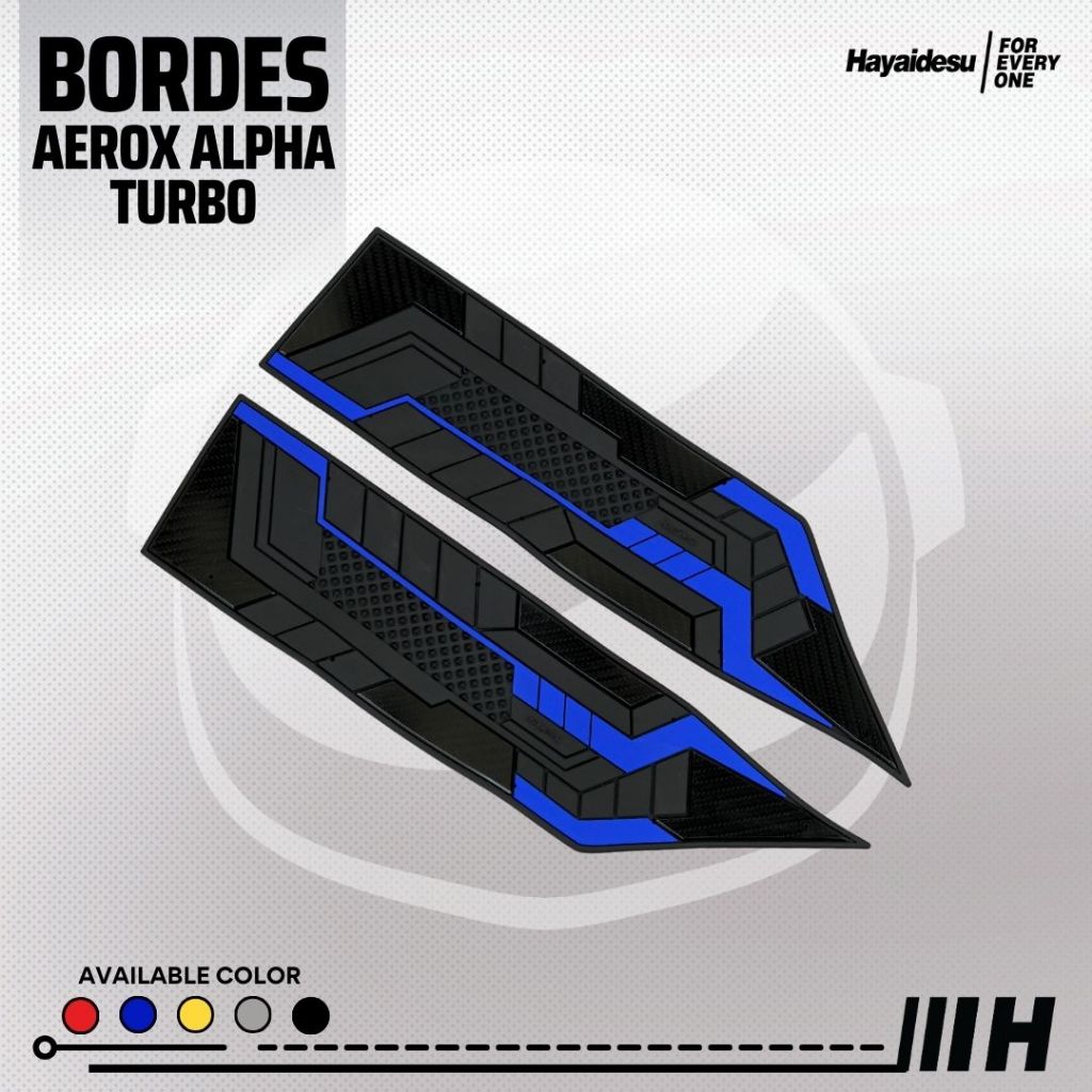 Hayaidesu Floor Step Boardrest Karpet Motor Yamaha AEROX ALPHA TURBO Bordes - Premium