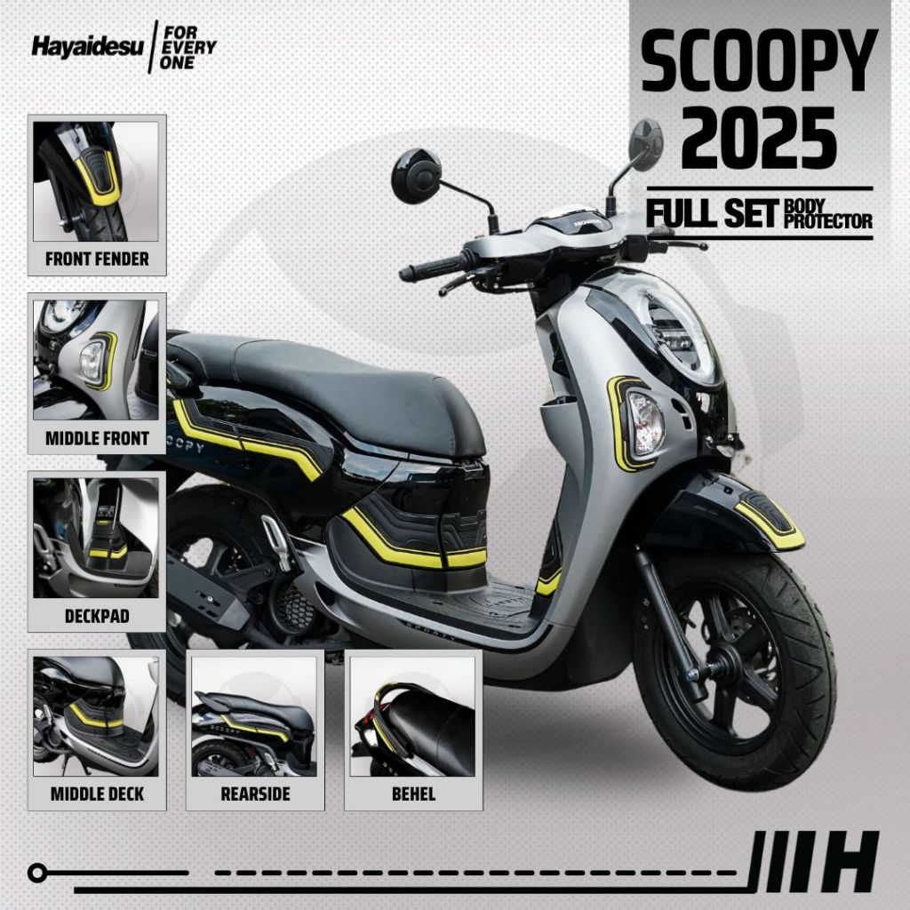 Hayaidesu Body Protector Scoopy 2025 Full Set Cover