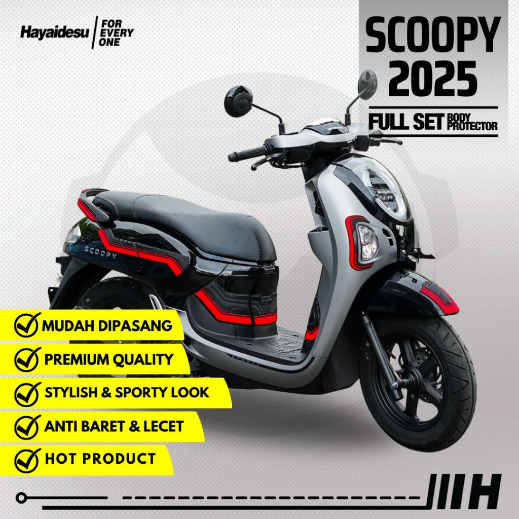 Hayaidesu Body Protector Scoopy 2025 Full Set Cover