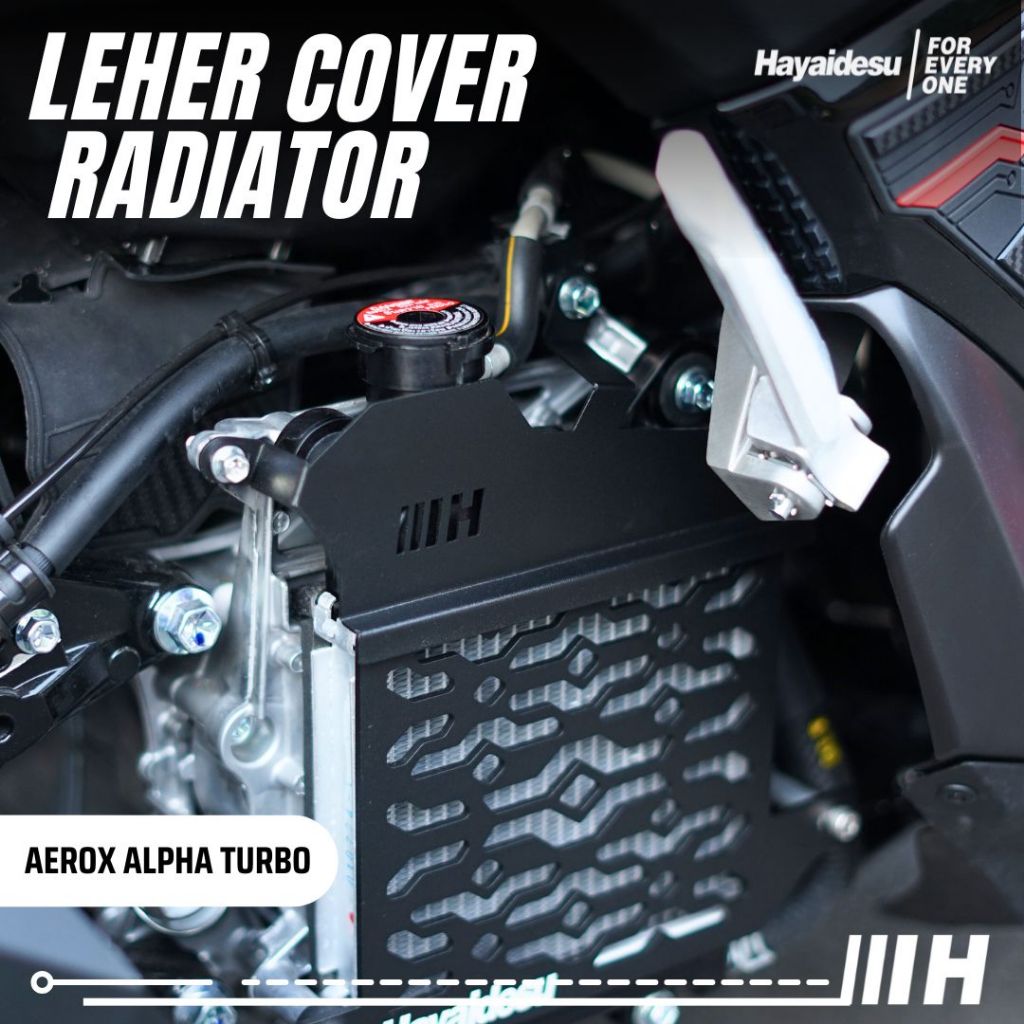 Hayaidesu Yamaha AEROX ALPHA TURBO Cover Leher Radiator