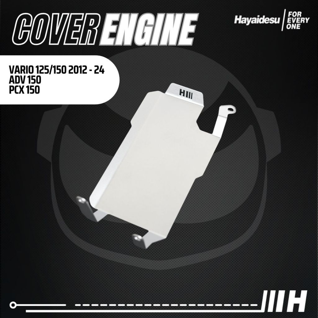 Hayaidesu ENGINE COVER Pelindung Bawah Mesin Motor Honda ADV 150, PCX 150 & VARIO 125/150 (2015-2025)