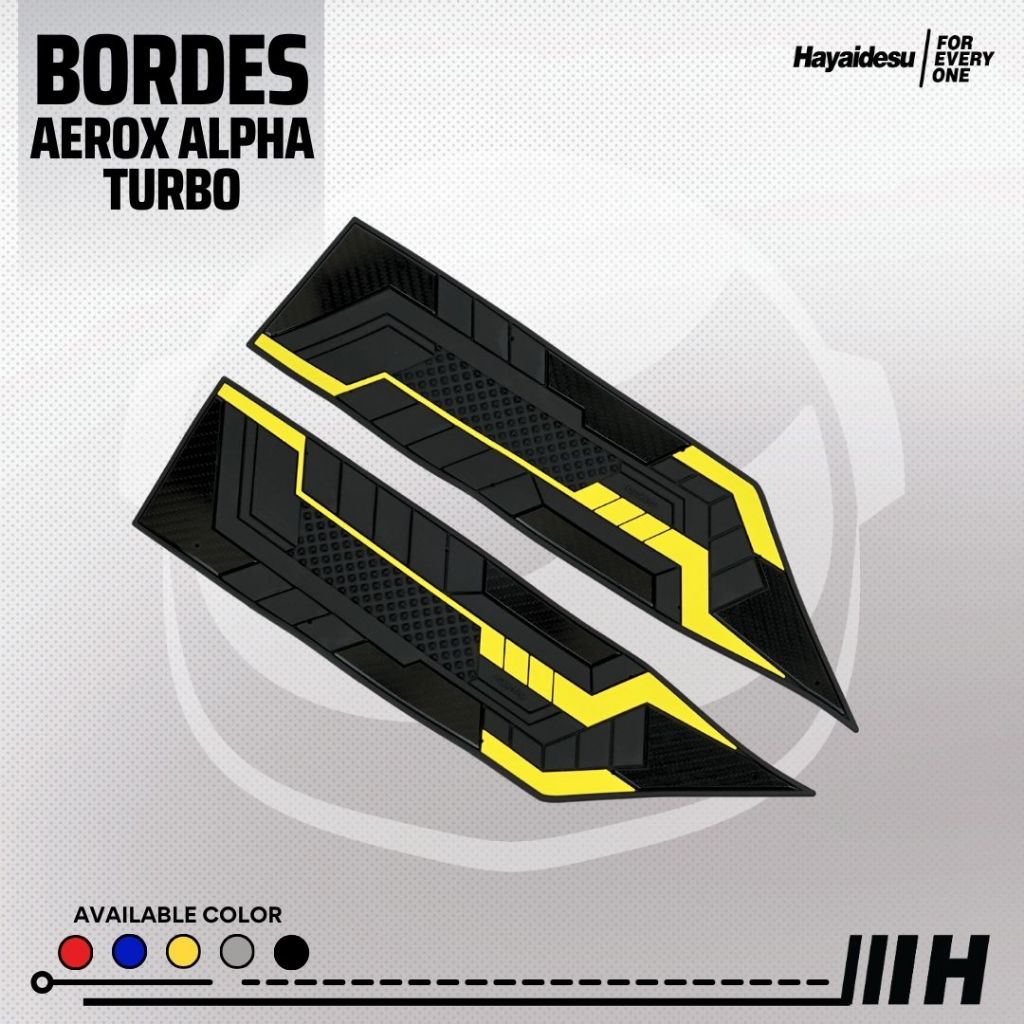 Hayaidesu Floor Step Boardrest Karpet Motor Yamaha AEROX ALPHA TURBO Bordes - Premium