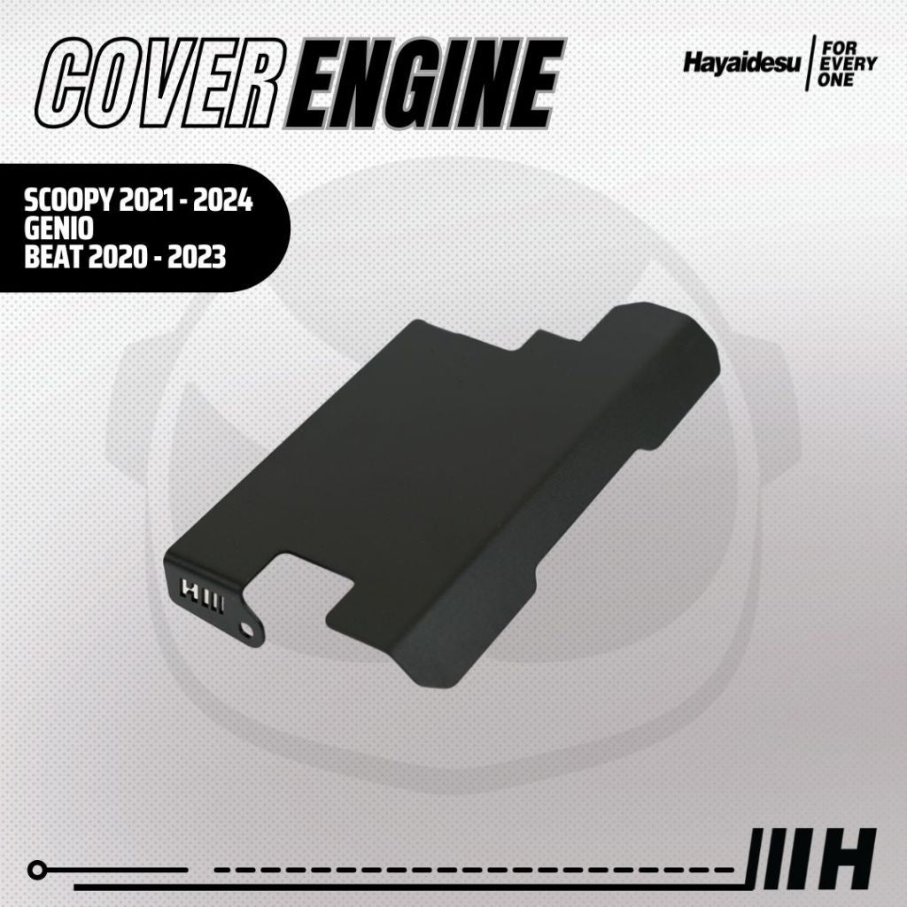 Hayaidesu ENGINE COVER Pelindung Bawah Mesin Motor Honda GENIO, BEAT (2020-2023) & SCOOPY (2021-2024)