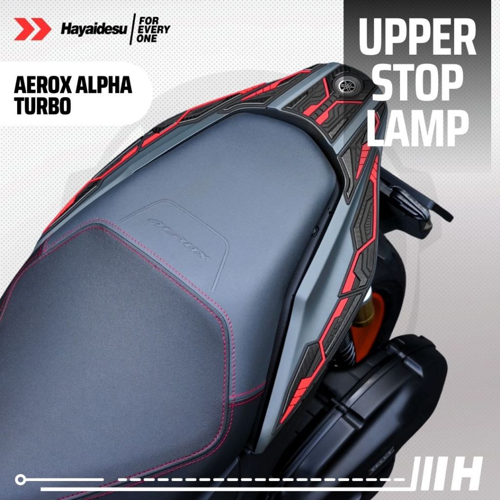 Hayaidesu Yamaha AEROX ALPHA (Standard/Cyber City/Turbo) Body Protector UPPER STOP LAMP & BEHEL Cover