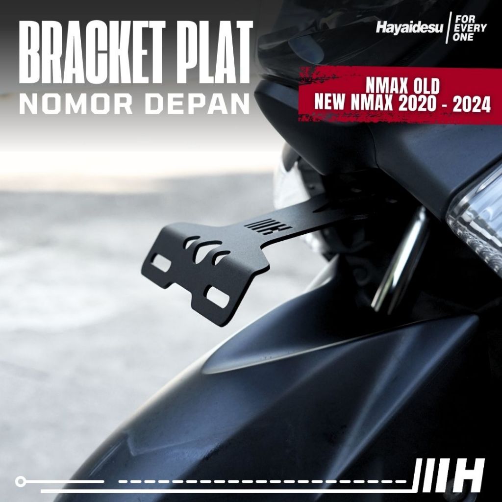 Hayaidesu Bracket Plate Number Depan Yamaha NMAX OLD & New NMAX - Dudukan Plat Nomor Depan